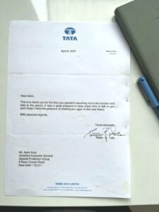 Ratan Tata Letter