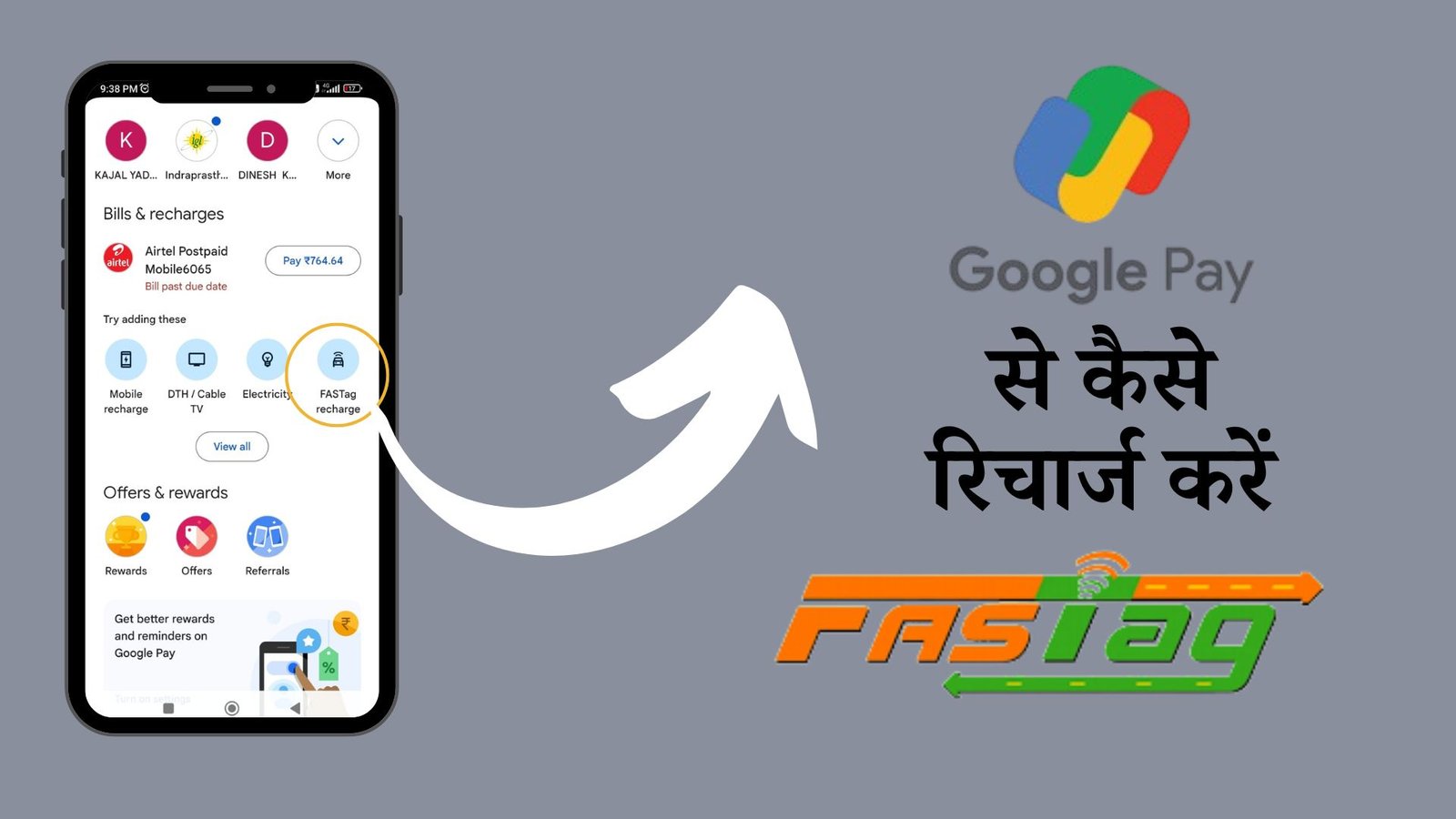 How to recharge Fastag from Google Pay